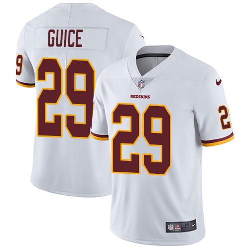 Nike Redskins #29 Derrius Guice White Men's Stitched NFL Vapor Untouchable Limited Jersey - Click Image to Close